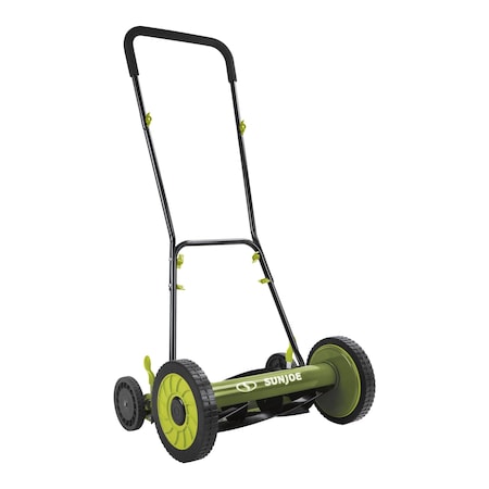 Sun Joe Manual Reel Mower without Grass Catcher | 16 inch | 9 Height Positions MJ504M